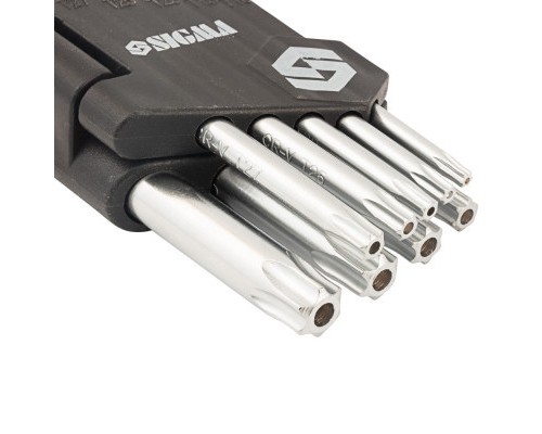 Ключ Sigma набір TORX 9шт T10-T50 CrV, короткі з отвором (4022211)