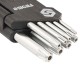 Ключ Sigma набір TORX 9шт T10-T50 CrV, короткі з отвором (4022211)
