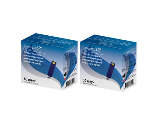 Тест-смужки для глюкометра Longevita 2 x 50 шт. (6302698)