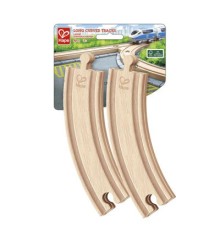 Залізниця Hape Набір для залізниці довгі вигнуті рейки 4 шт (E3777)
