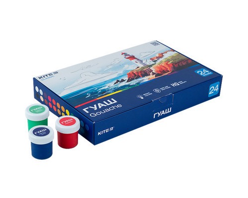 Гуашеві фарби Kite Classic 24 кольорів х 20 мл (K-097)