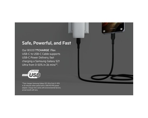 Дата кабель USB-C to USB-C 2.0m 60W Belkin (CAB009BT2MBK)