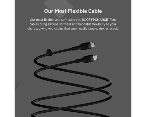 Дата кабель USB-C to USB-C 2.0m 60W Belkin (CAB009BT2MBK)