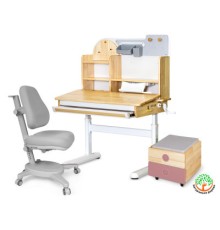 Парта з кріслом Mealux Timberdesk S (парта + крісло + тумба) (BD-685 S+ box BD 920-2 PN+Y-110 G)