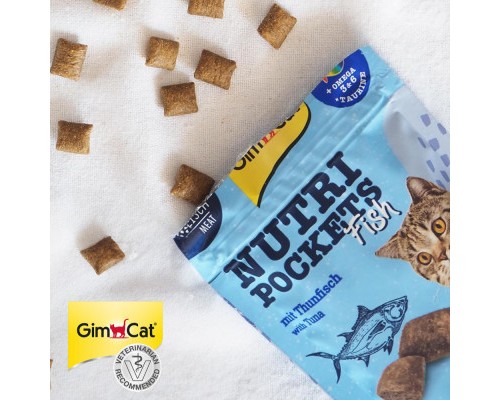 Ласощі для котів GimCat Nutri Pockets Fish Тунець 60 г (4002064419633)