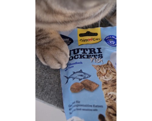 Ласощі для котів GimCat Nutri Pockets Fish Тунець 60 г (4002064419633)