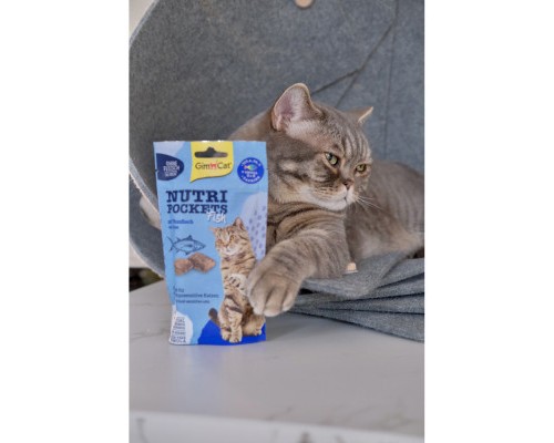 Ласощі для котів GimCat Nutri Pockets Fish Тунець 60 г (4002064419633)