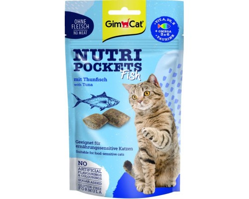 Ласощі для котів GimCat Nutri Pockets Fish Тунець 60 г (4002064419633)