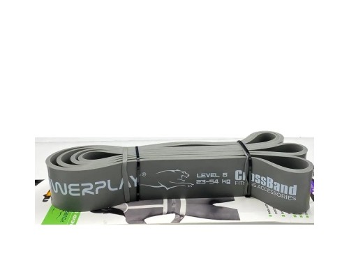 Еспандер PowerPlay -петля для фітнесу і кроссфіту Сіра (PP_4115_Grey_(23-54 kg))