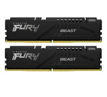 Модуль пам'яті для комп'ютера DDR5 64GB (2x32GB) 6400 MHz Beast Black EXPO Kingston Fury (ex.HyperX) (KF564C32BBEK2-64)