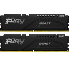 Модуль пам'яті для комп'ютера DDR5 64GB (2x32GB) 6400 MHz Beast Black EXPO Kingston Fury (ex.HyperX) (KF564C32BBEK2-64)