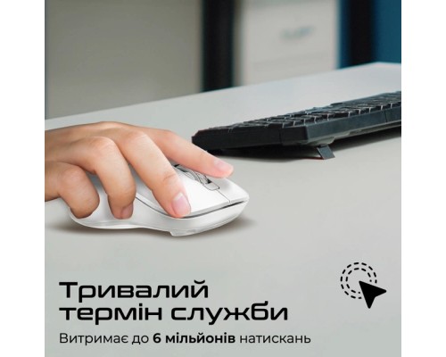 Мишка Promate Samo Wireless/Bluetooth White (samo.white)