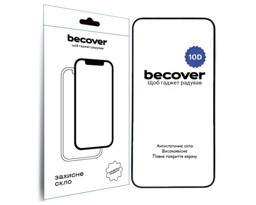 Скло захисне BeCover Nothing Phone (2a) 10D Black (711818)