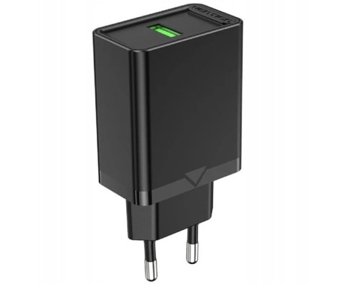 Зарядний пристрій Vention 1xUSB 18W (USB-A) QC3.0 black (FABB0-EU)