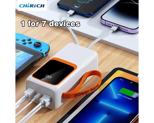 Батарея універсальна Denmen DP31 30000mAh PD/20W, QC/22,5W, flashlight, cable (DP-31WH) 