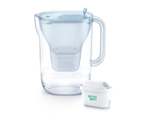Фільтр-глечик Brita Style LED MXPro 2.4л (1.4л очищеної води) з фільтр-картриджем, синій (1052807)