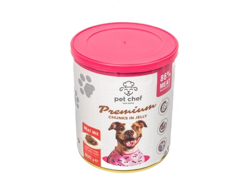 Вологий корм для собак Pet Chef М'ясний мікс 800 г (4820255193649)