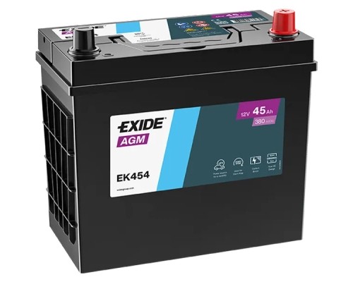 Акумулятор автомобільний EXIDE START-STOP AGM 45Ah ASIA Ев (-/+) (380EN) (EK454)