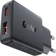 Зарядний пристрій Acefast 2xUSB 30W (USB-C+USB-A) Gan A69 ultra-thin Fast Charger Black (6974316282709)