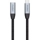 Дата кабель USB-C 3.1 AM/AF 2.0m 10Gbps 100W nylon braid Choetech (XCC-1039-CA-GY)