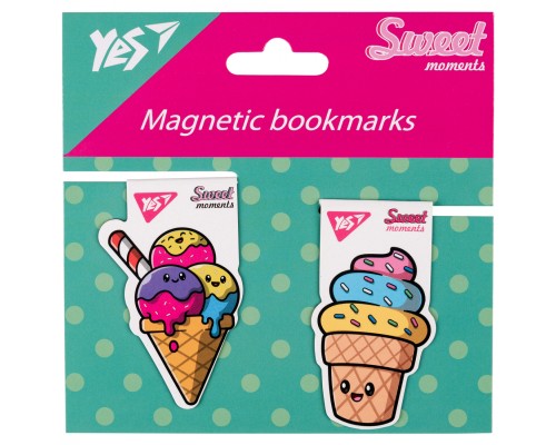 Закладки для книг Yes магнітні Sweet Cream Ice cream, 2шт (708115)