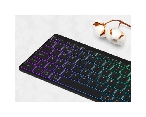 Клавіатура Canyon HKB-W11 Slim Dual Mode Wireless/Bluetooth RGB UA Black (CNS-HBTK11B)