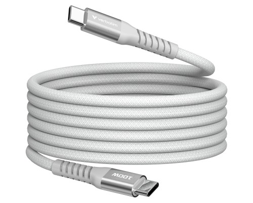 Дата кабель USB-C to USB-C 1.2m Magnetic 100W gray Verbatim (31854)
