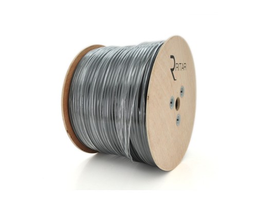Кабель комбінований Ritar RG59 75 Ом, 0.81mm CU, 64x0.12m CCA, FPE, +2x0.5mm, +трос 1.2мм, бухта 305м (RT-BM305-RG59+2x0.5mm+1.2 / 10151)