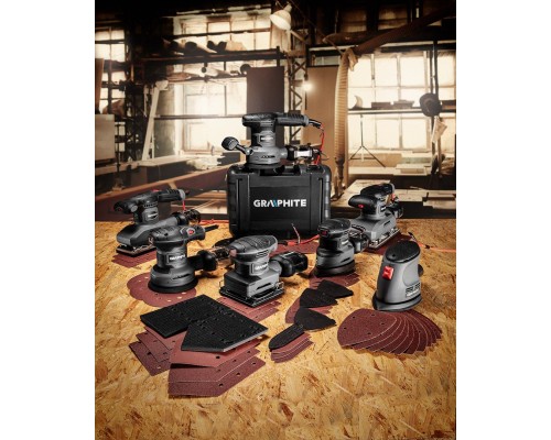 Шліфувальна машина Graphite вібраційна Delta 105W, 140х140х97, 24000кол/хв (59G335)