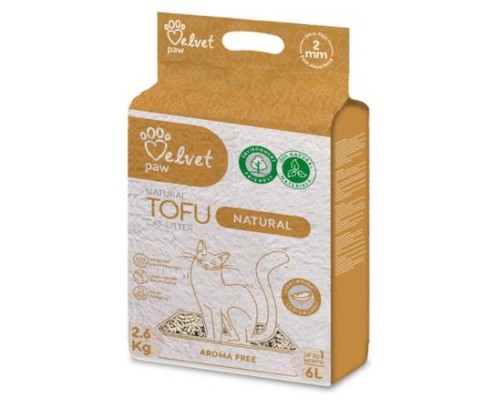 Наповнювач для туалету Velvet Paw TOFU без запаху (2 мм) 2.6 кг (TOF70052)