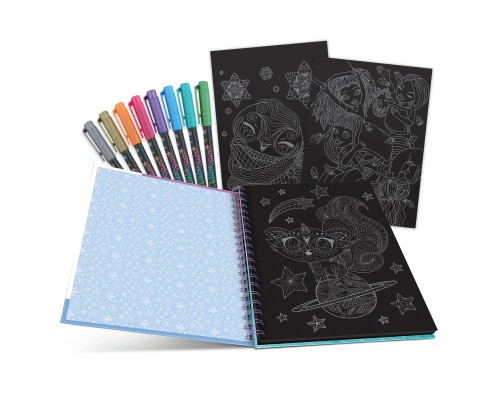 Набір для творчості Nebulous Stars Розмальовка Айседора чорні аркуші (11136)