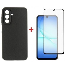 Чохол до мобільного телефона Dengos Carbon Kit for Samsung Galaxy A17 case + glass Black (DG-KM-160)