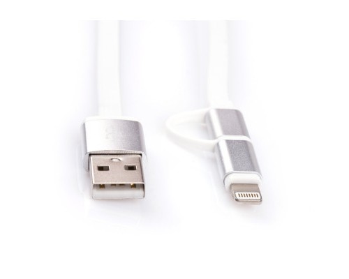 Дата кабель USB 2.0 AM to Micro 5P&Lightning 1.0m Vinga (USBAMMICRO&Lightning-1.0)