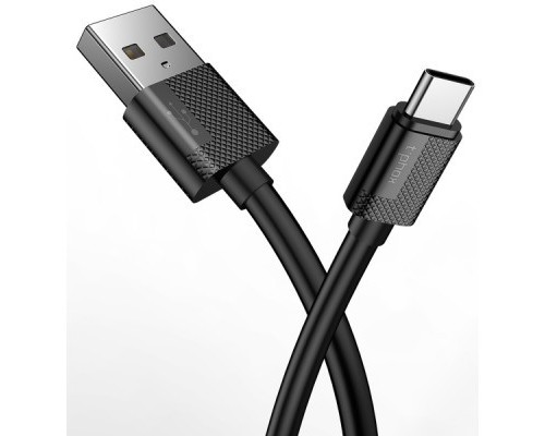Дата кабель USB 2.0 AM to Type-C 1.2m Nets T-C801 Black T-Phox (T-C801 black)