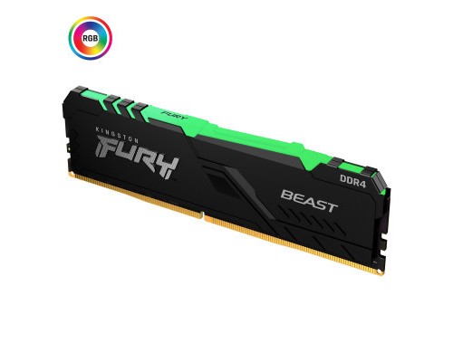 Модуль пам'яті для комп'ютера DDR4 8GB 3600 MHz Fury Beast RGB Kingston Fury (ex.HyperX) (KF436C17BBA/8)
