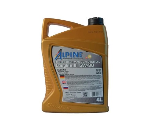 Моторна олива Alpine 5W-30 Longlife III 4л (0285-4)
