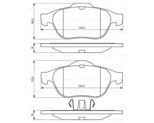 Гальмівні колодки Bosch 0 986 424 616