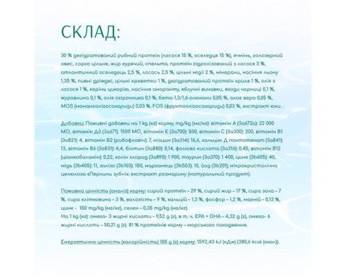 Сухий корм для собак Optimeal Beauty Podium беззерновий на основі морепродуктів 4 кг (4820215366090)