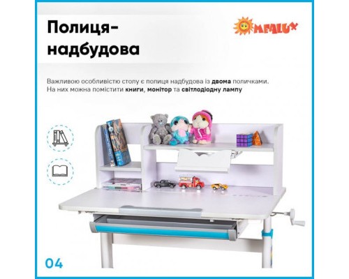Парта зі стільцем Evo-kids Blue (BD-22 BL)