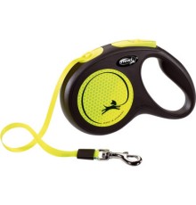 Повідок для собак Flexi New Neon M стрічка 5 м (жовтий) (4000498031704)