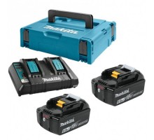 Акумулятор до електроінструменту Makita набір LXT (BL1860Bx2, DC18RD, Makpac3) (198077-8)