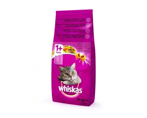 Сухий корм для кішок Whiskas з яловичиною 14 кг (5900951014345)