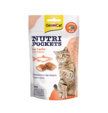 Ласощі для котів GimCat Nutri Pockets Лосось + Омега 3+6 60 г (4002064400730/4002064419299)