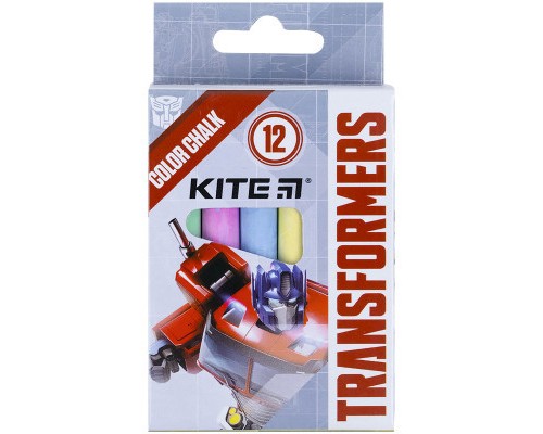Крейда Kite кольорова Jumbo Transformers, 12 шт (TF21-075)