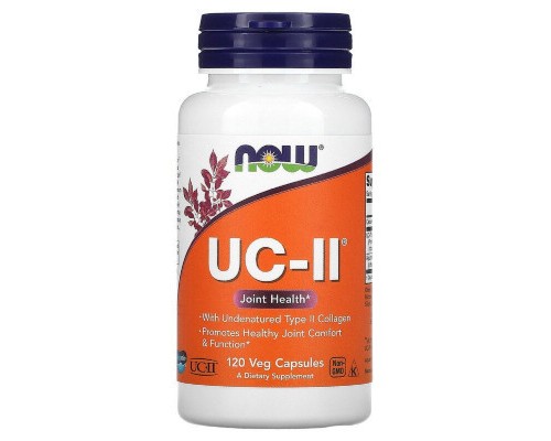 Вітамінно-мінеральний комплекс Now Foods Колаген натуральний, UC-II, Now Foods, 120 вегетаріанських капс (NOW-03136)