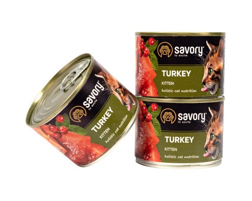 Сухий корм для кішок Savory Kitten 2 кг (сухий корм) + 600 г (консерви) (2700000021415)