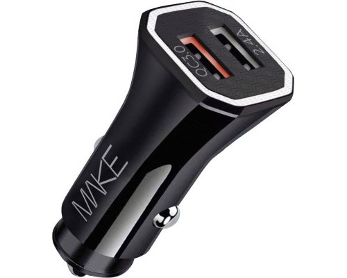 Зарядний пристрій MAKE car 30W QC+2.4A Black (MCC-33QBK)