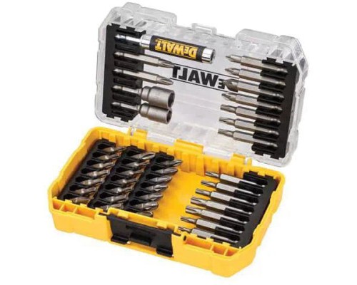 Набір біт DeWALT Phillips, Pozidriv, Torx, L = 25, 50 мм, головки 8, 10 мм, маг. держ., 40 шт, кейс (DT70705)