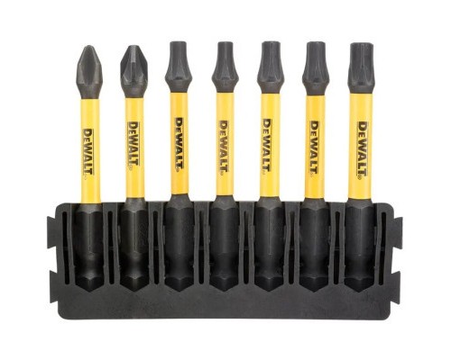 Набір біт DeWALT в касеті для Tough Case, FlexTorq, L57 мм,Рh2, Рz2,T20-2шт.T25-2шт.,T30 (DT70820)