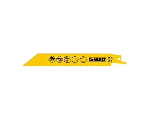 Полотно DeWALT пиляльне біметалеве, швидкий пропил, 152 мм, 14 TPI, 5 шт (DT2361)